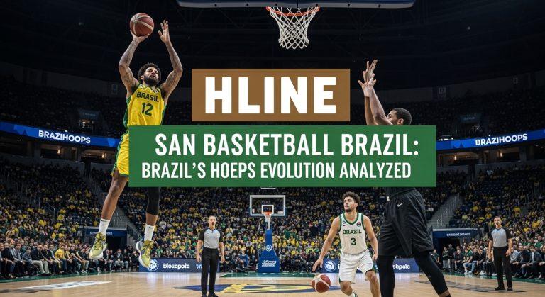 Brazilian basketball players practicing on a court, illustrating growth in san Basketball Brazil.