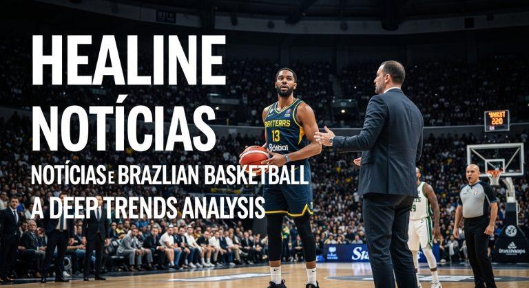 Brazilian basketball analysis scene with reporters and coaches