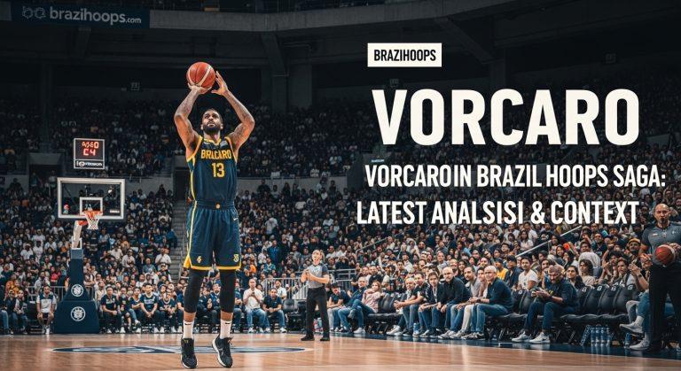 Analyst in newsroom examining Vorcaro-related basketball coverage in Brazil