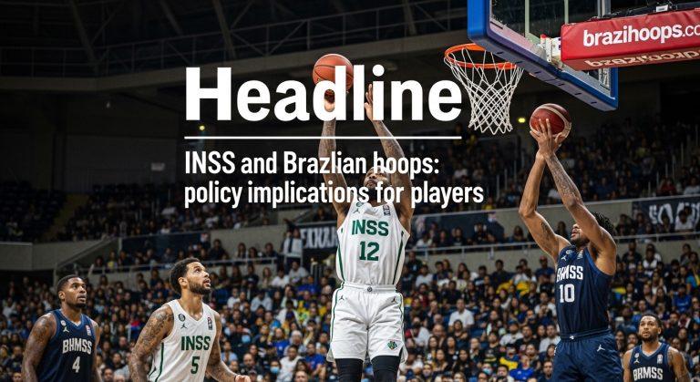 Basketball players in Brazil reviewing financial documents related to INSS and payroll.