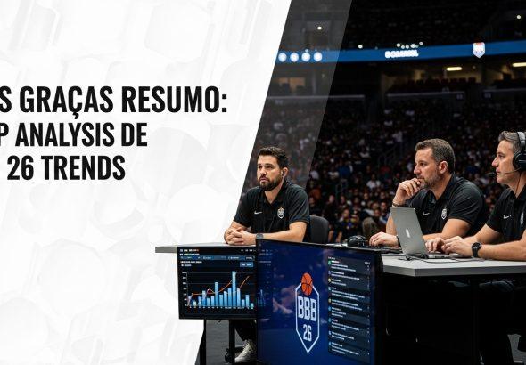 Analyst discussing BBB 26 trends and tres gracas resumo for Brazilian basketball fans
